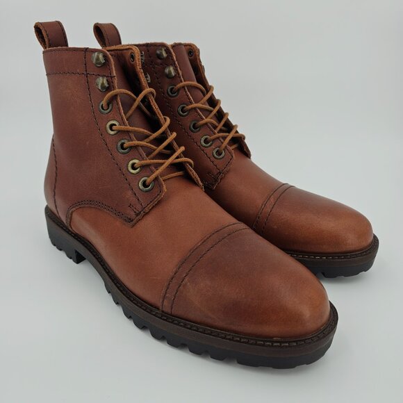 PATINA Premium Leather Breaker Chukka Boots Cognac Brown Men’s Size 9.5- NEW